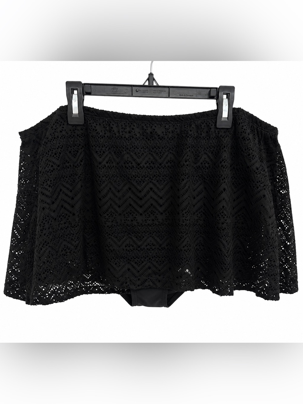Catalina Black Crochet Swim Cover-Up Skirt